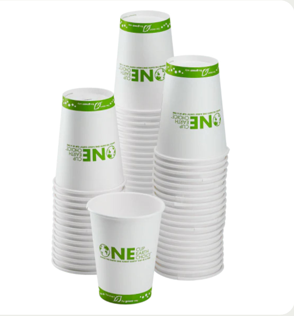 Eco Paper Hot Cup, Lined with PLA, 90mm, Earth Print, 16oz, 1000 Pcs