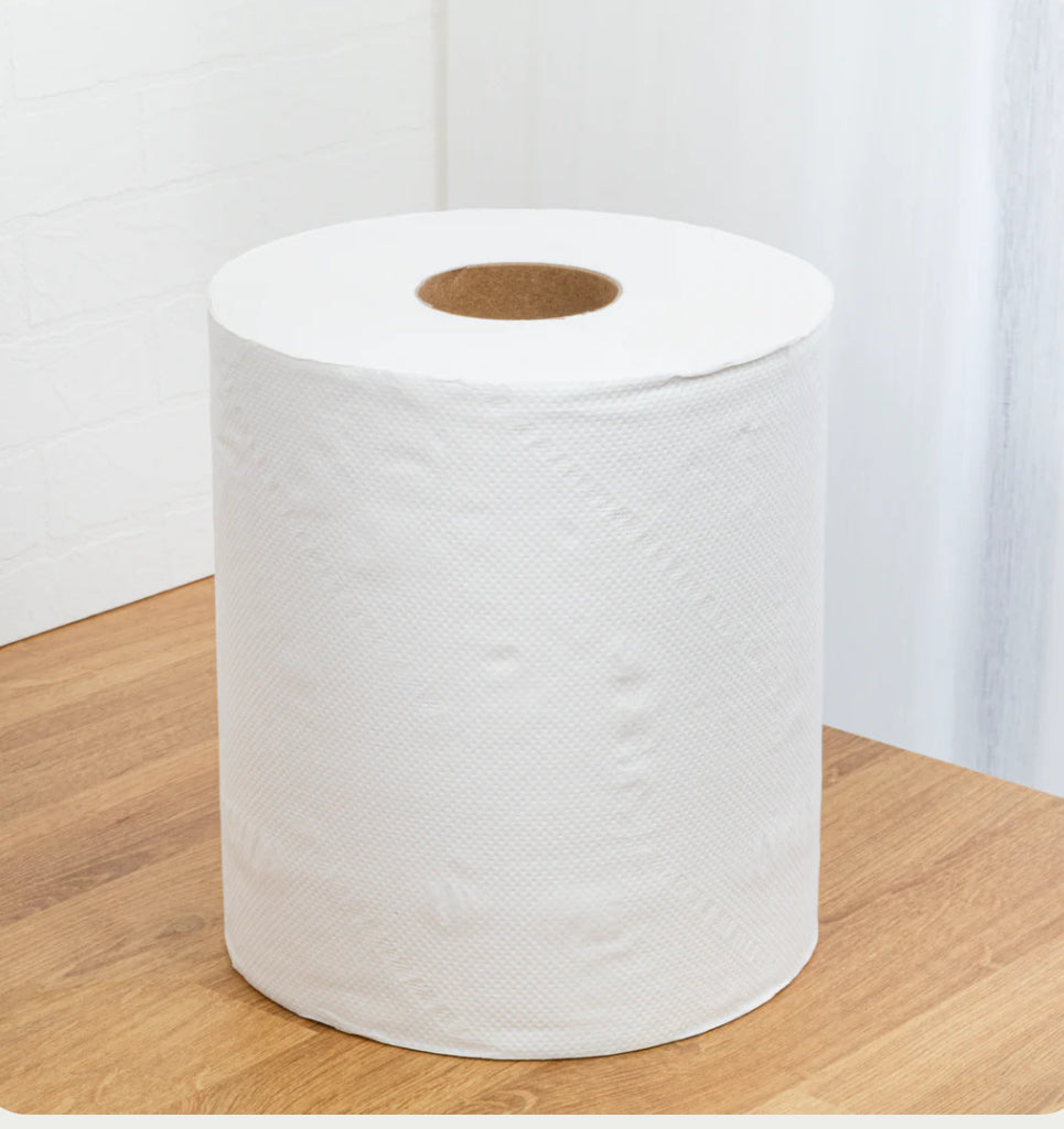Center Pull Paper Towel, 2 Ply (White), 600', 6 Rolls