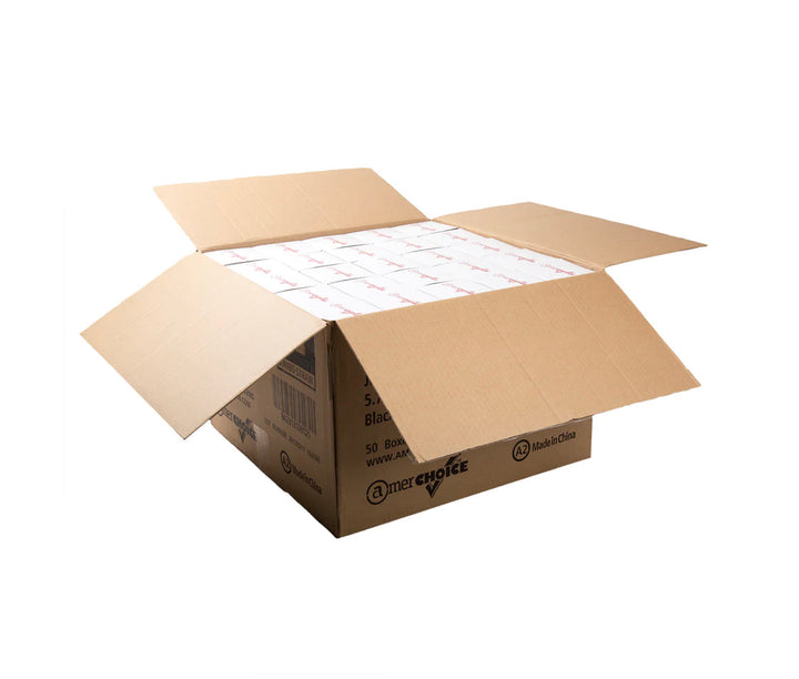 Jumbo Straws, 5.75", Black ,Unwrapped - 12,500 pcs