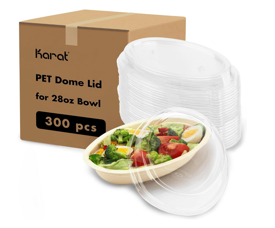 Bagasse Burrito Bowl 28oz, Natural PFAS Free - 300 pcs