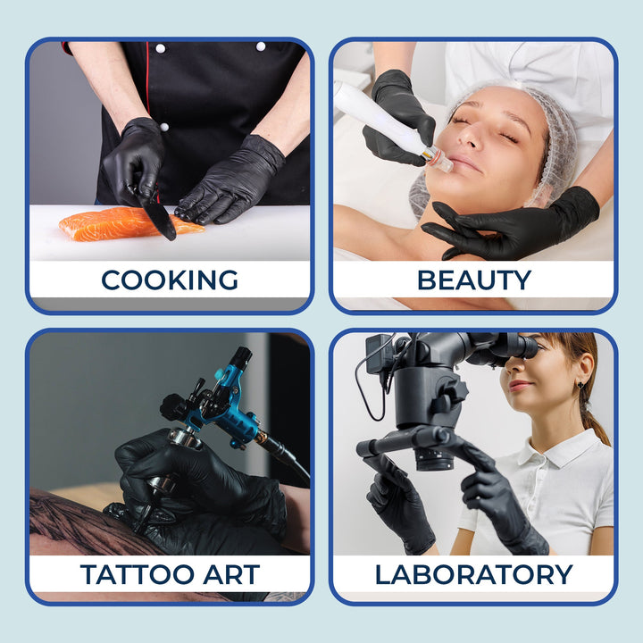 CHA Essential Nitrile Exam Gloves - Black