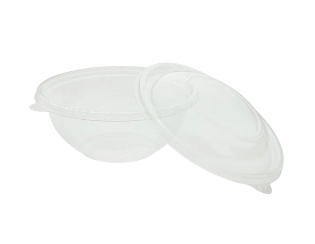 32 oz Dome PET Plastic Salad Bowl Lid (185mm) - 300 pcs