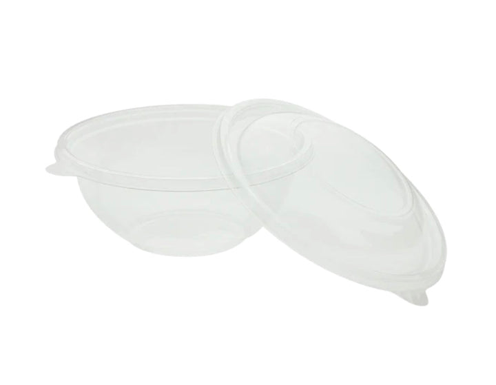 32 oz Dome PET Plastic Salad Bowl Lid (185mm) - 300 pcs
