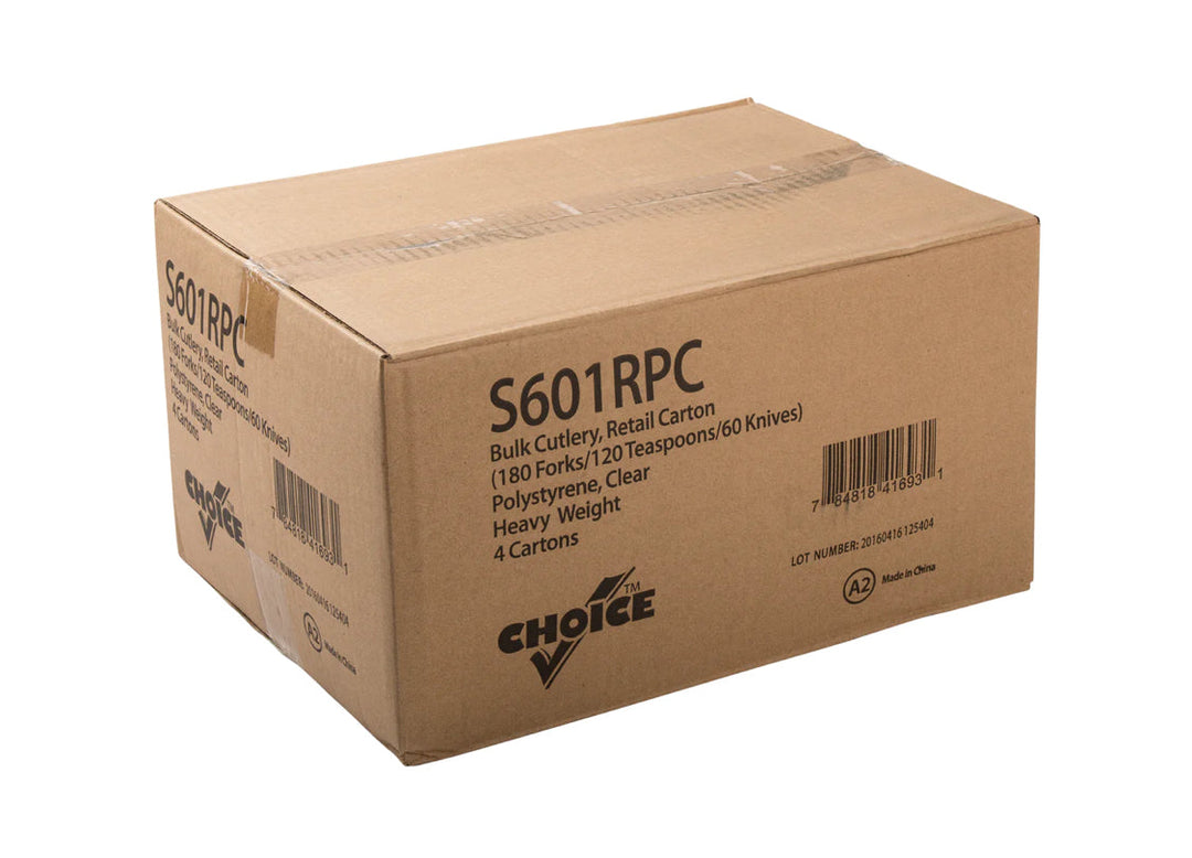 Heavy PS S601, Clear, 4 Retail BX/CS, 180-FK, 120-TS, 60-K, 20pcs/Bag - 360 pcs