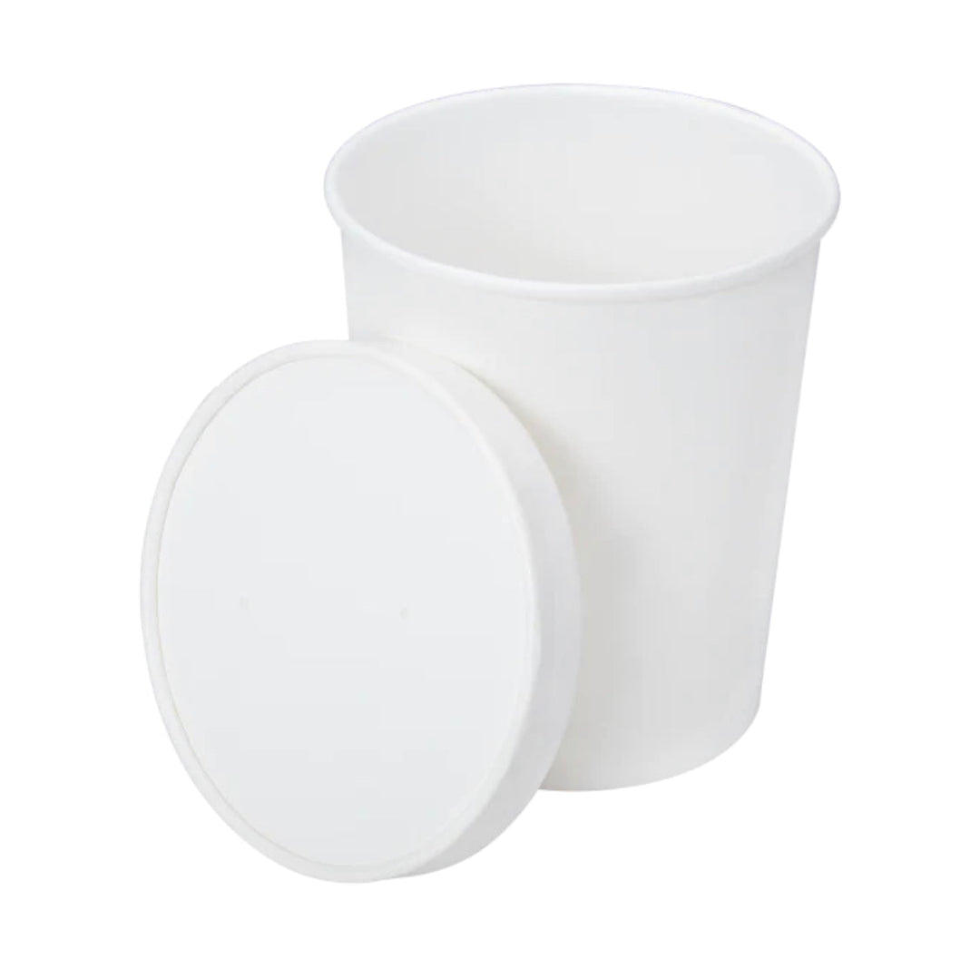 32 oz Paper Lid for Gourmet Paper Cold/Hot Food Containers (115mm)- 500 pcs