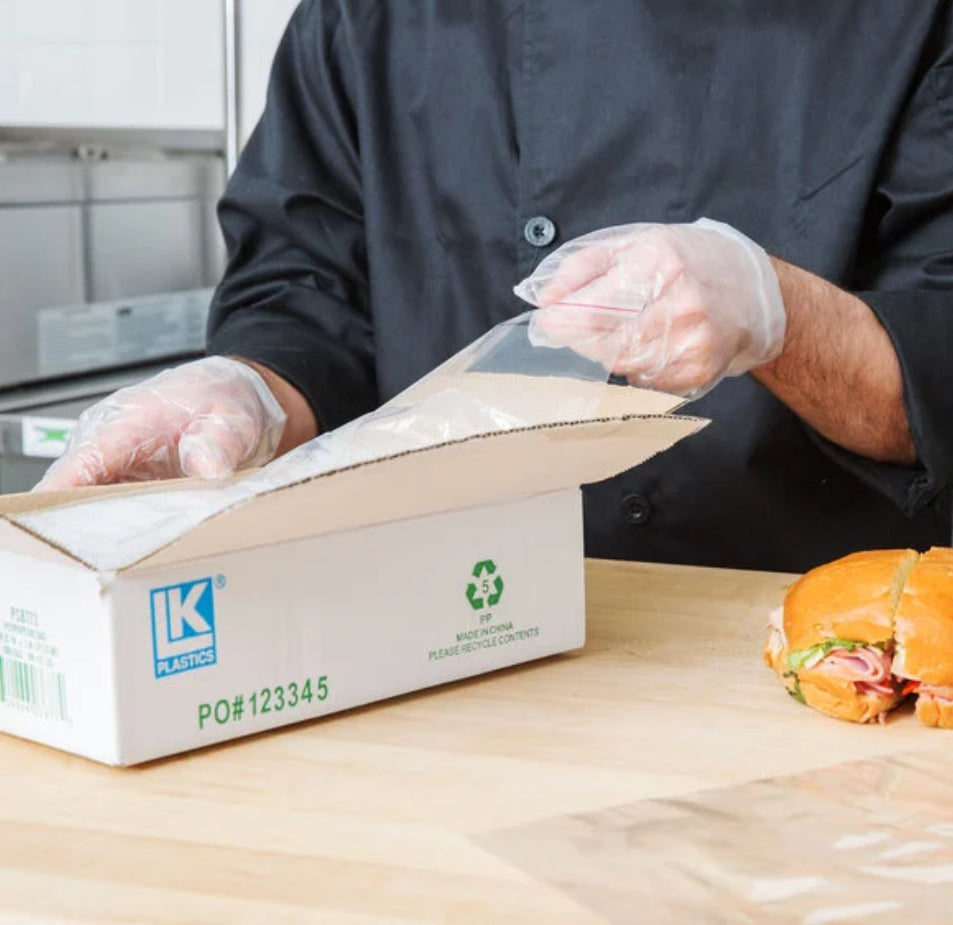 7" x 7" + 3"LP 1.25 mil PP Lip and Tape Resealable Bag, 1000/CS