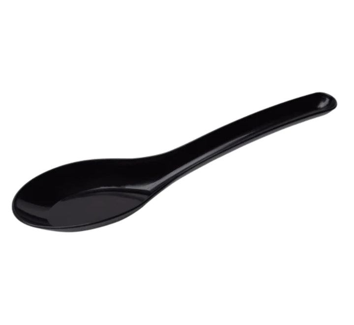 Asian Design Soup Spoon, Heavy Weight,  Black - 1000