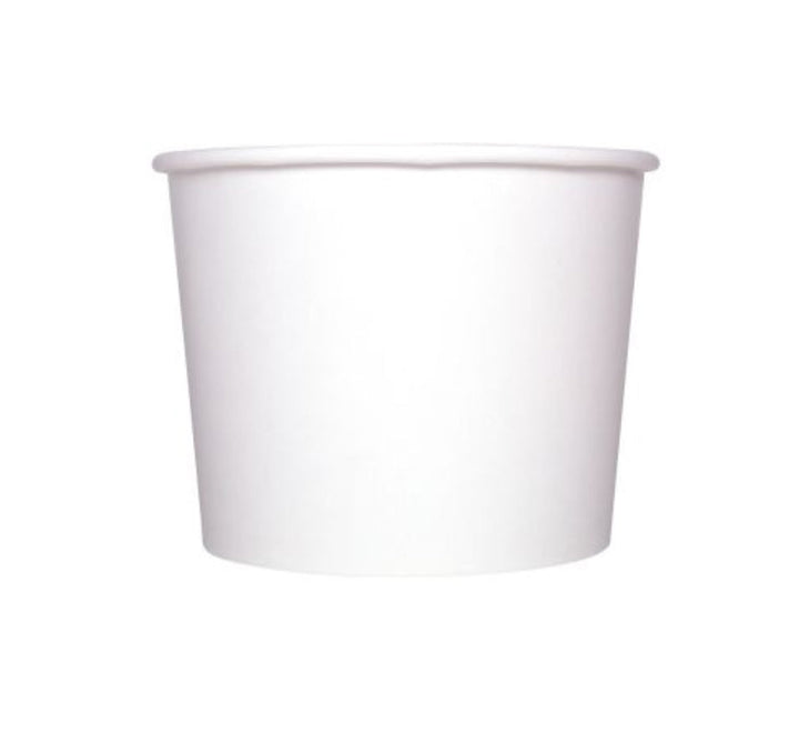 28 oz Double Poly Paper Hot/Cold Food Container, White, (142mm) - 600 Pcs