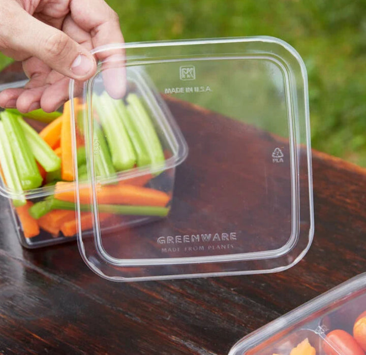 Greenware Clear PLA Compostable Lid, Fits GS6-4S – 300 pcs