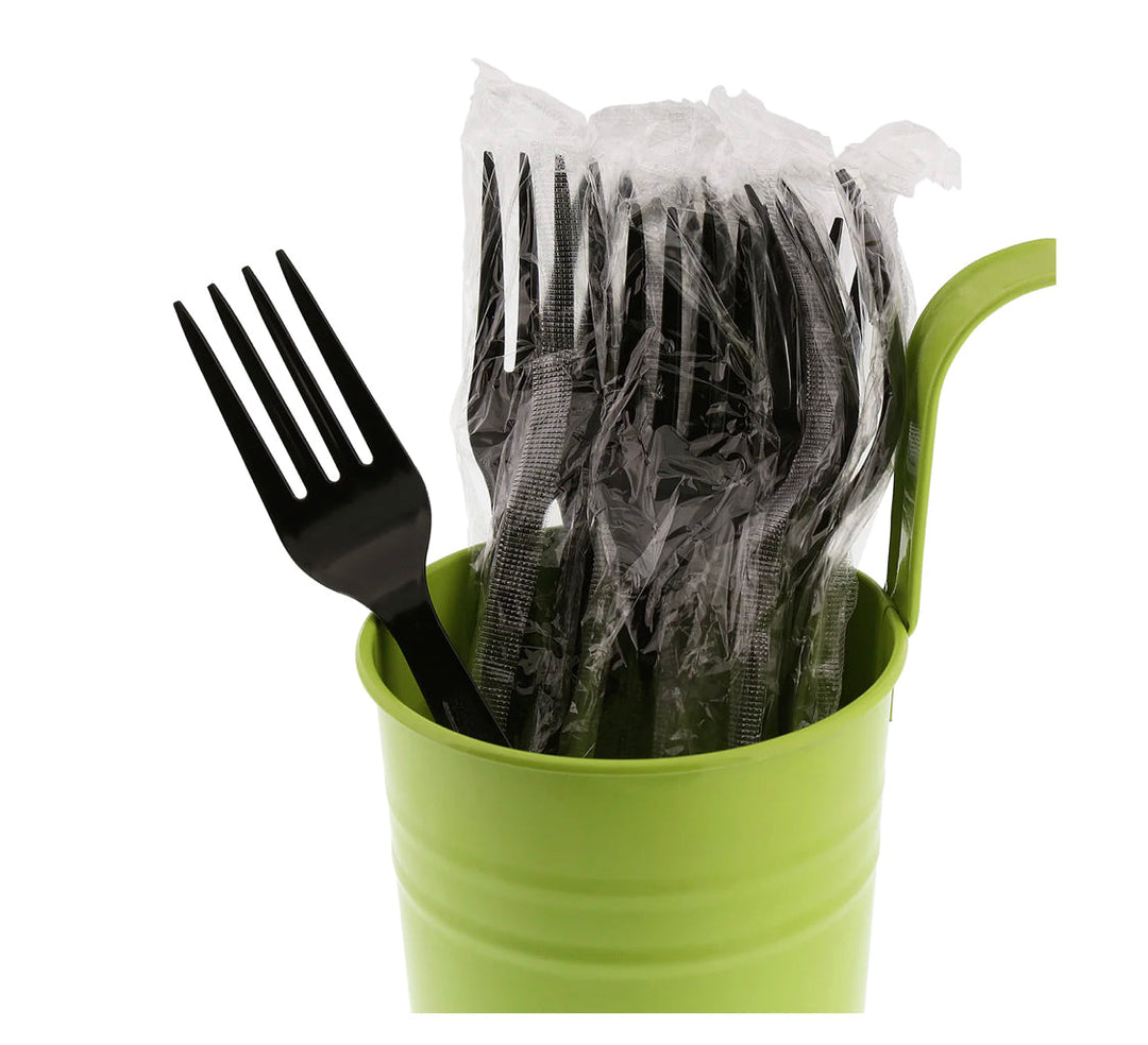 Fork, Ind Wrapped, MW, Black, PP, L: 15 CM, W: 2.5 G - 1000