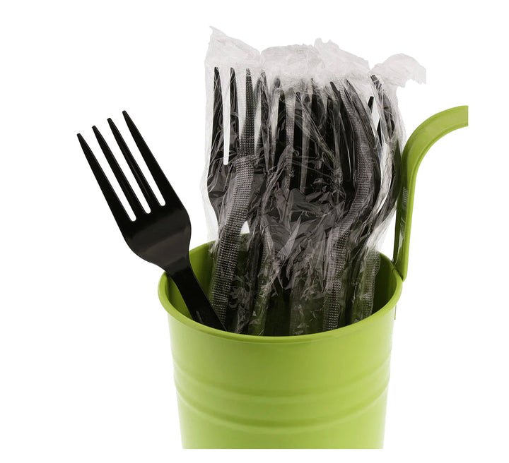 Fork, Ind Wrapped, MW, Black, PP, L: 15 CM, W: 2.5 G - 1000