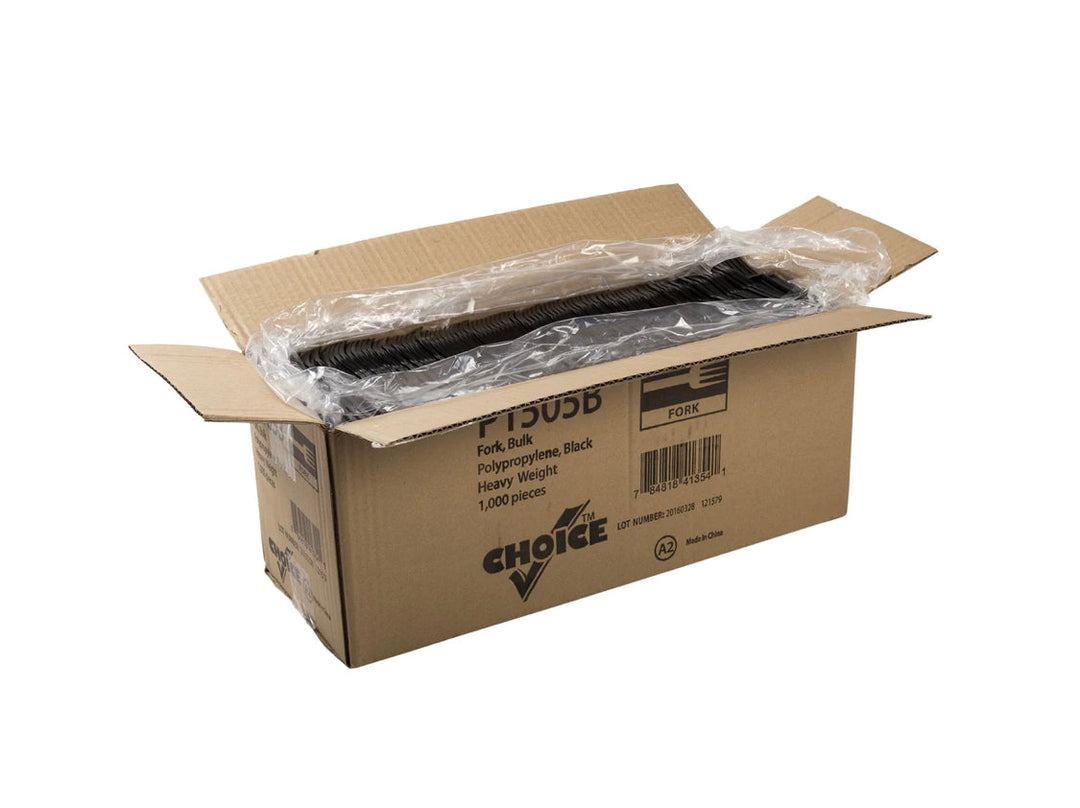 Fork, Heavy Weight, Black, PP, L: 18.3 CM, W: 5.1G - 1000