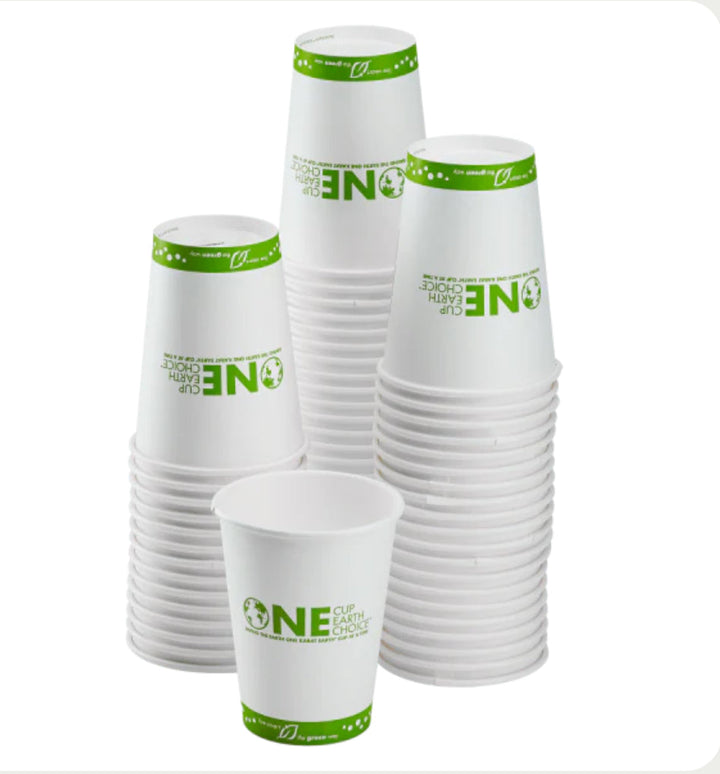 Eco Paper Hot Cup, Lined with PLA, 90mm, Earth Print, 20oz, 600 Pcs