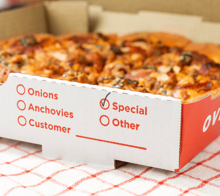 Corrugated Pizza Box, 12''x12''x2'', Generic Print - 50 pcs