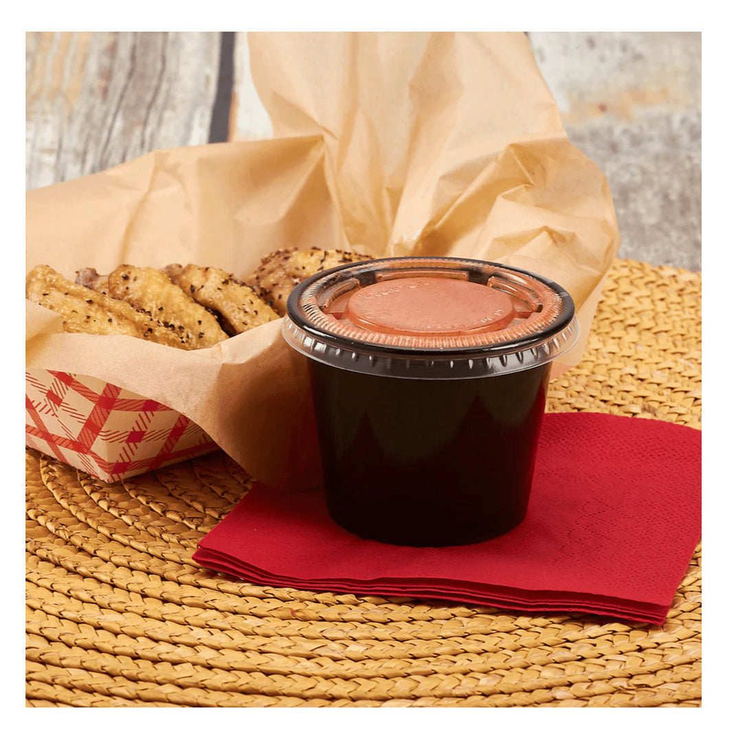 4 oz Portion Cups, PP Plastic, Black - 2,500 pcs