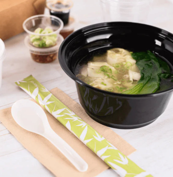 Asian Design Soup Spoon, Heavy Weight,  White - 1000