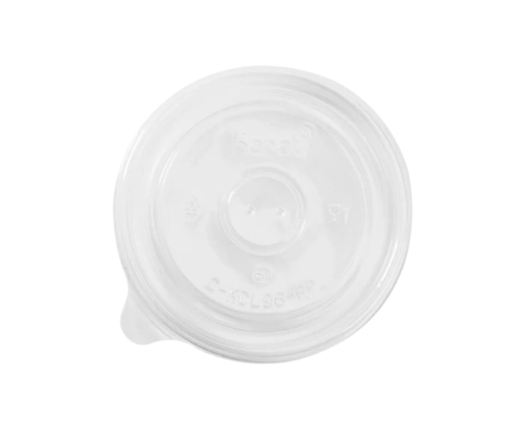 6/16 oz PP Plastic Food Container Flat Lids (96mm) - 1000 pcs