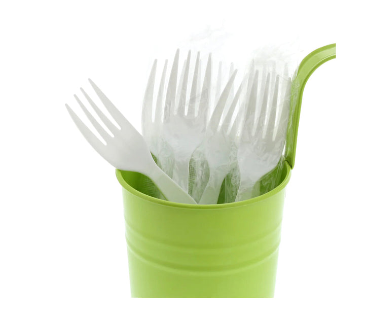 Fork, Med HW, Ind Wrapped, White, PS, L: 15,5 CM, W: 3.2 G - 1000