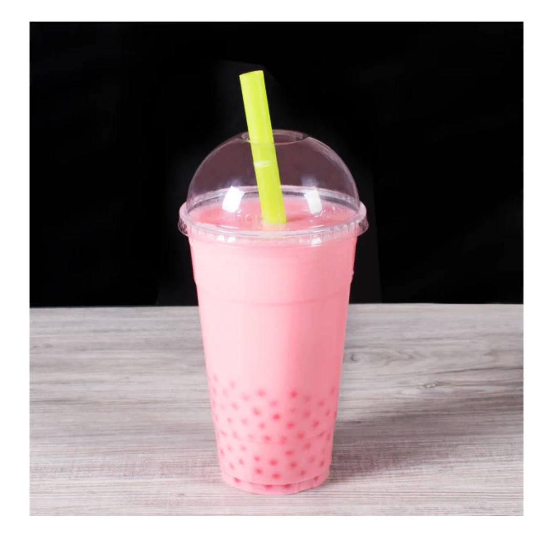 9" Diagonal Cut Colossal Straws (10mm) Poly Wrapped, Green - 1,600 pcs