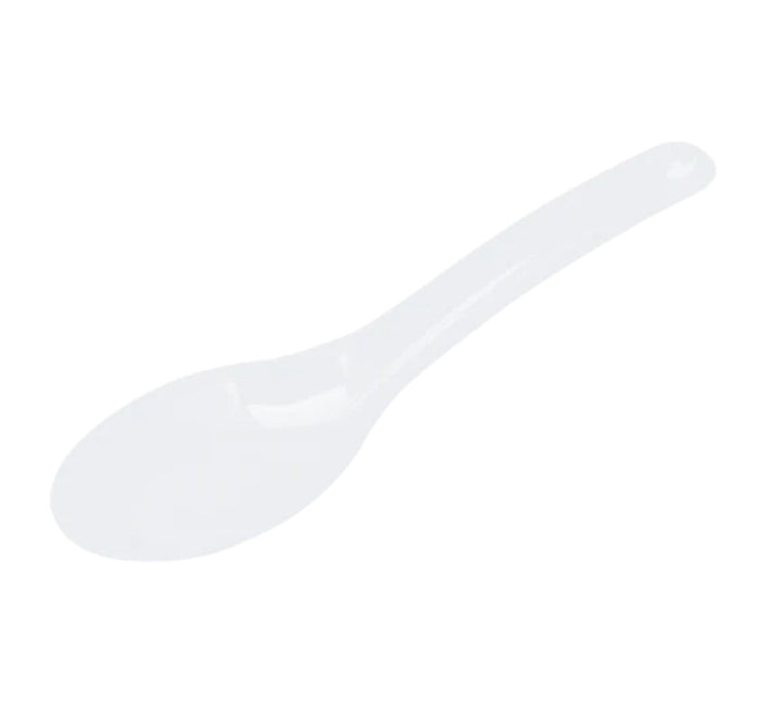 Asian Design Soup Spoon, Heavy Weight,  White - 1000