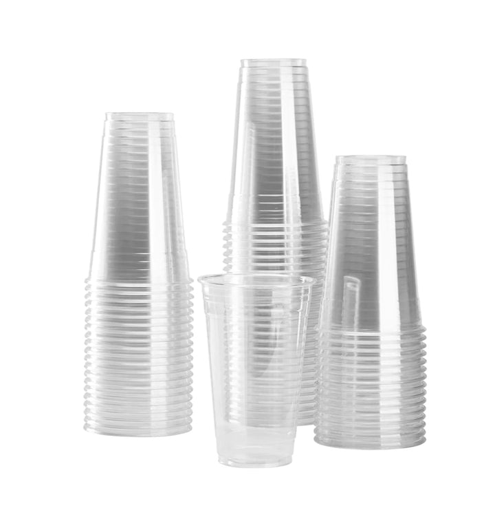 Cups for Cold Beverages, 24oz, 3.8", PET Plastic - 600 pcs