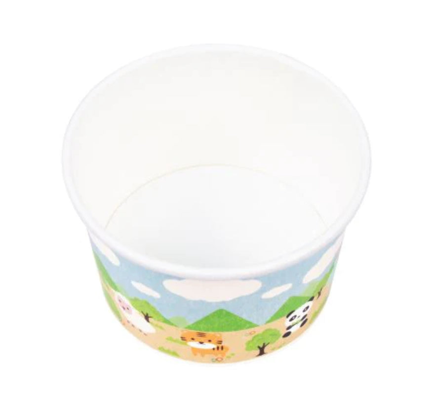 4oz Double Poly Paper Food Cups (76mm), Safari - 1,000 pcs