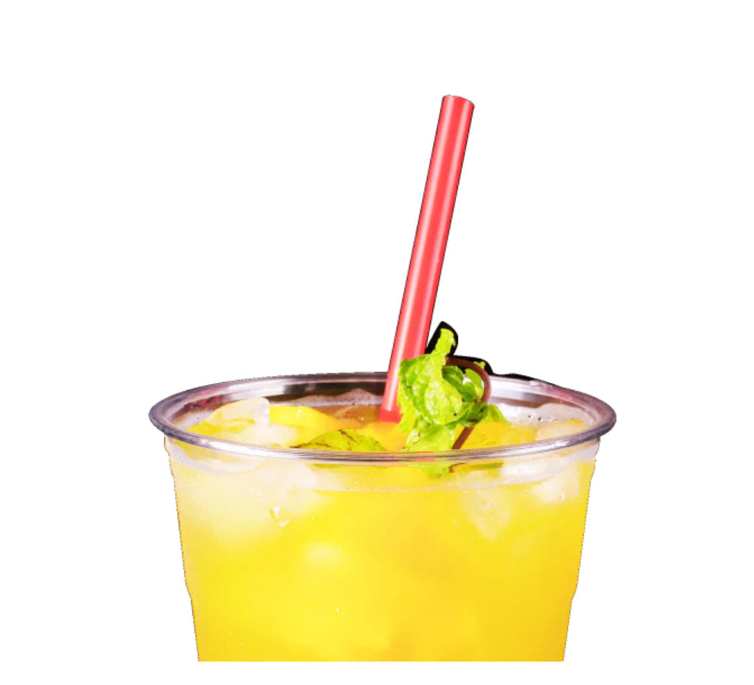 9'' Giant Straws (8mm) Paper Wrapped, Red - 2,500 pcs