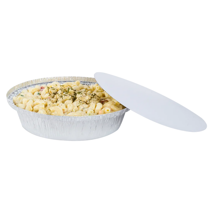 8" Round Aluminum Heavyweight Foil Containers - 500 Pieces