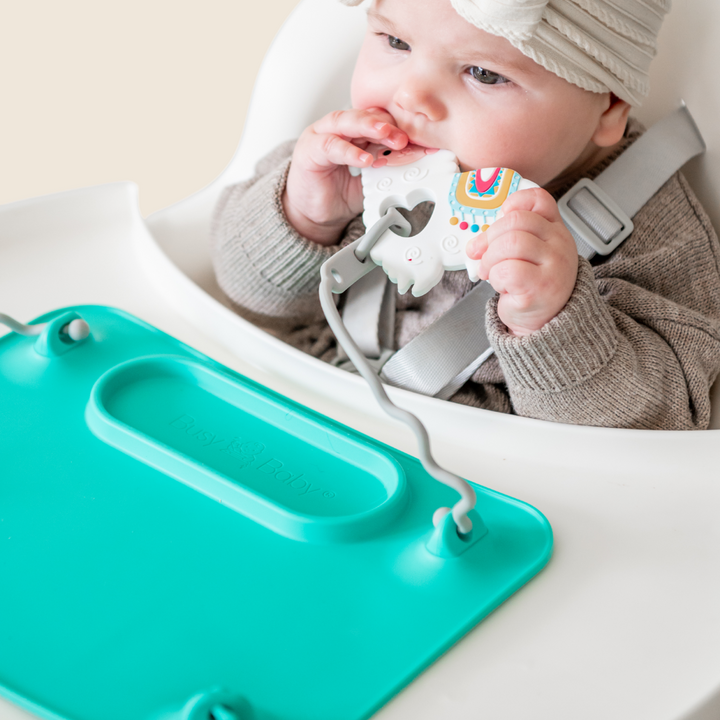 Busy Baby Silicone Mat with Toy Straps