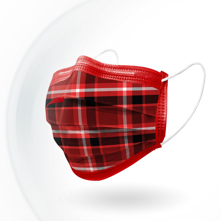 Designer Disposable 3-ply Holiday Themed Loop Face Masks Level 1