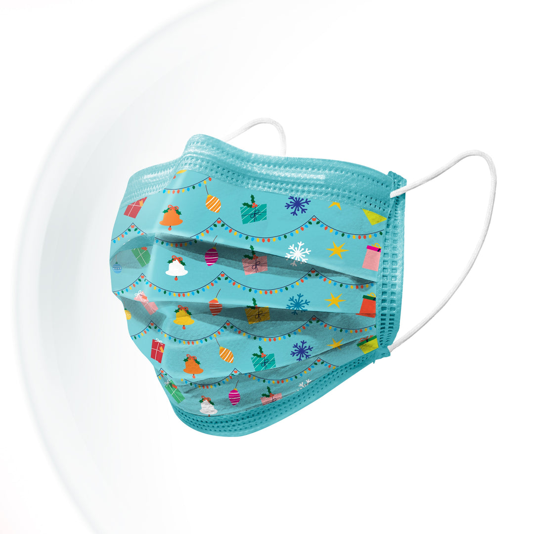 Designer Disposable 3-ply Holiday Themed Loop Face Masks Level 1