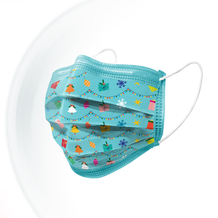 Designer Disposable 3-ply Holiday Themed Loop Face Masks Level 1