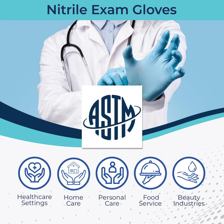 CHA Essential Nitrile Exam Gloves - Blue