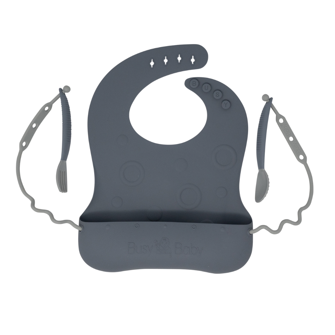 Stop-Drop Travel Bib+ Utensils
