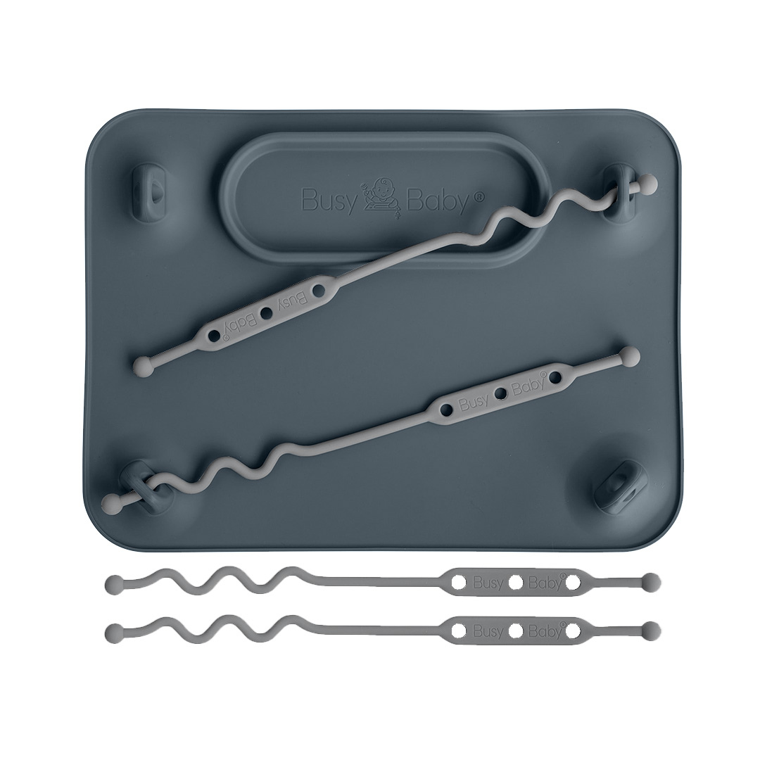 Busy Baby Silicone Mat with Toy Straps