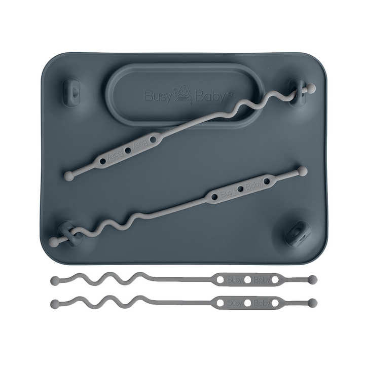 Busy Baby Silicone Mat with Toy Straps
