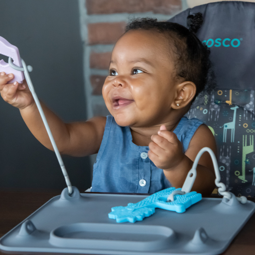 Busy Baby Silicone Mat with Toy Straps