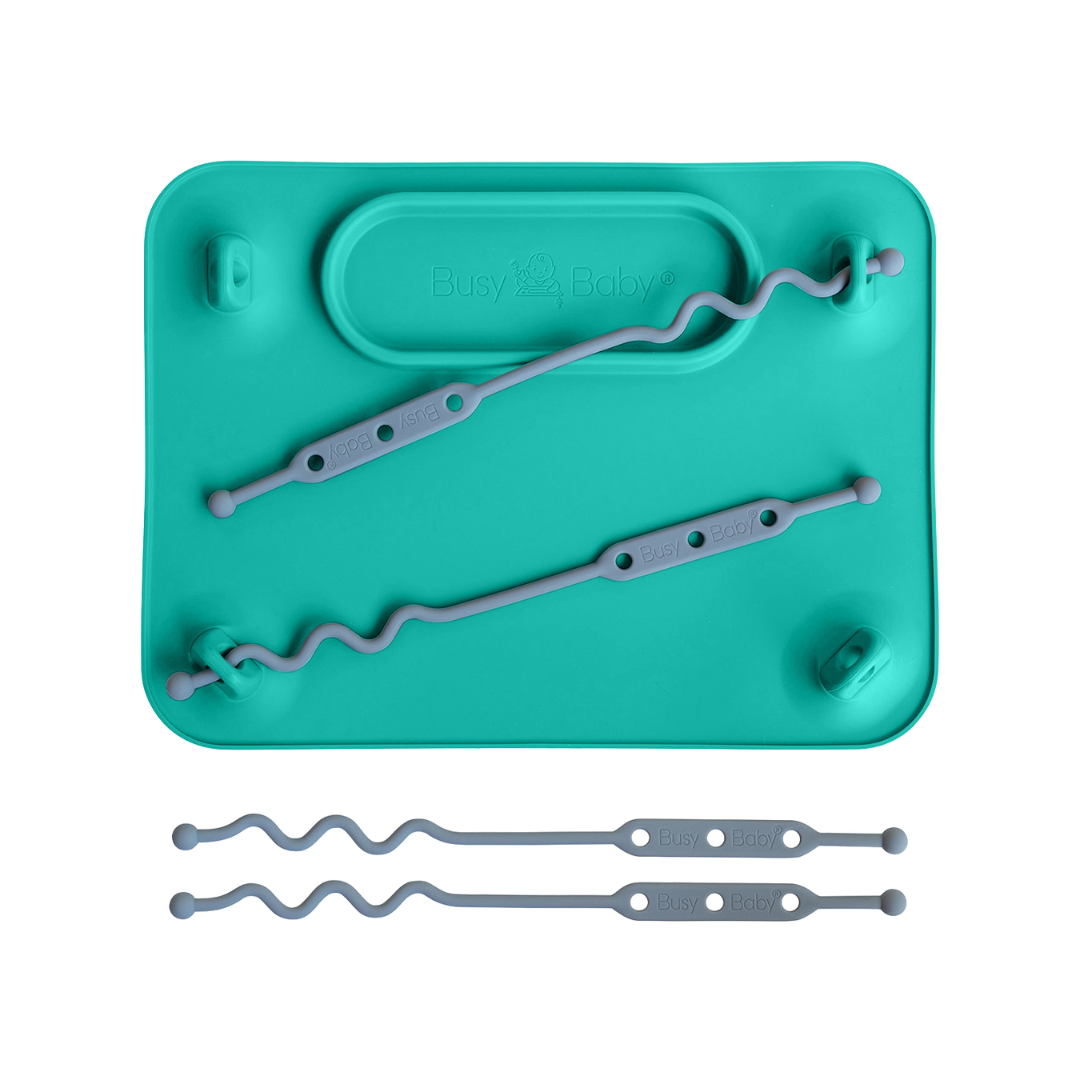 Busy Baby Silicone Mat with Toy Straps